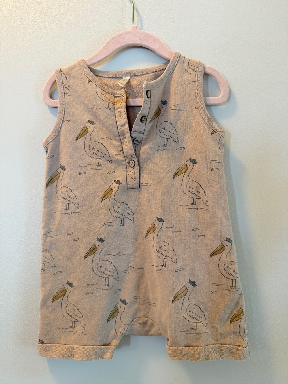 Rylee and Cru 12-18 month boys pelican romper